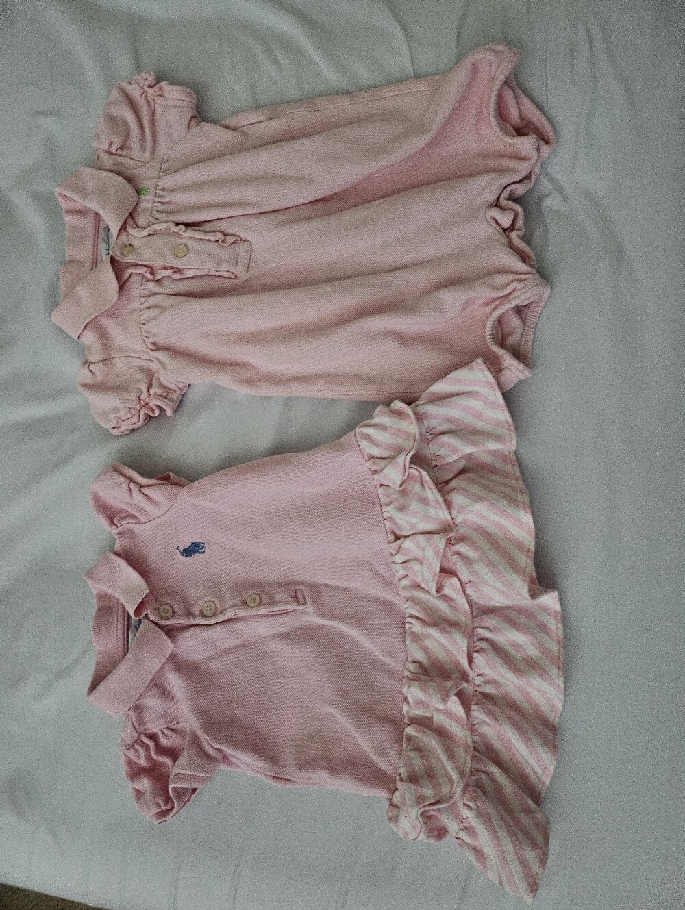 Ralph Lauren 3 Months Girl Pink Dress And Romper Bundle